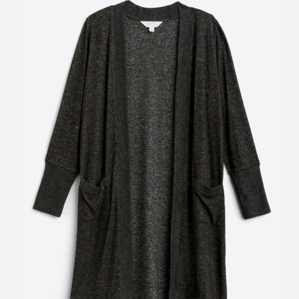 Brushed Knit Duster Length Cardigan